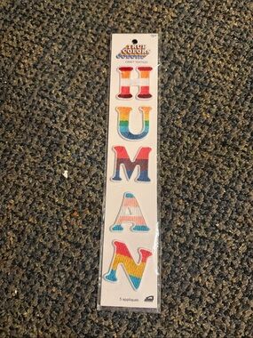 Rainbow 'HUMAN' Iron-On Appliqué Set - Multicolor